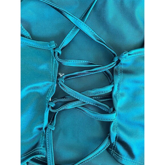 emerald green corset style top - Picture 5 of 5